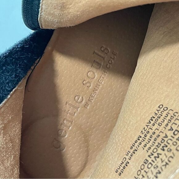 Gentle Souls Kenneth Cole Ella Apron Bootie Black Leather Ankle Boots 9.5 Shoes - Picture 10 of 10